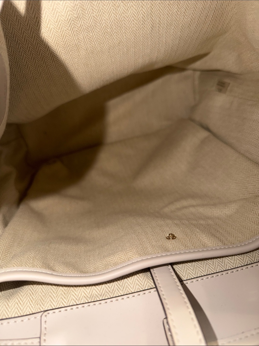Tory Burch Cream Logo-Pattern Drawstring Backpack - Picture 4 of 4
